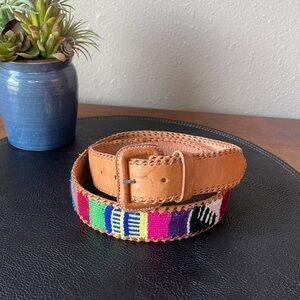 Vintage Colorful Belt made in Guatemala EUC